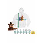 Fashion, accesorii si bijuterii - Femei - Imbracaminte femei - Hanorace femei - Hanorac Femei FNAF All Team Five Nights at Freddy Horror Halloween, alb, marime 2XL - Infinity.ro
