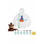 Fashion, accesorii si bijuterii - Femei - Imbracaminte femei - Hanorace femei - Hanorac Femei Fnaf Bonnie Five Nights at Freddy Horror Halloween, alb, marime 2XL - Infinity.ro