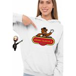 Fashion, accesorii si bijuterii - Femei - Imbracaminte femei - Hanorace femei - Hanorac Femei Fnaf Freddy Fazbears Pizza Five Nights at Freddy Horror Halloween, alb, marime 2XL - Infinity.ro