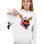 Fashion, accesorii si bijuterii - Femei - Imbracaminte femei - Hanorace femei - Hanorac Femei Fnaf Funtime Foxy Five Nights at Freddy Horror Halloween, alb, marime 2XL - Infinity.ro