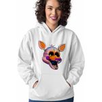 Fashion, accesorii si bijuterii - Femei - Imbracaminte femei - Hanorace femei - Hanorac Femei Fnaf Funtime Foxy Five Nights at Freddy Horror Halloween, alb, marime 2XL - Infinity.ro