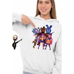 Fashion, accesorii si bijuterii - Femei - Imbracaminte femei - Hanorace femei - Hanorac Femei Fnaf Huntrix K-pop Demon Hunters Five Nights at Freddy Horror Halloween, alb, marime 2XL - Infinity.ro