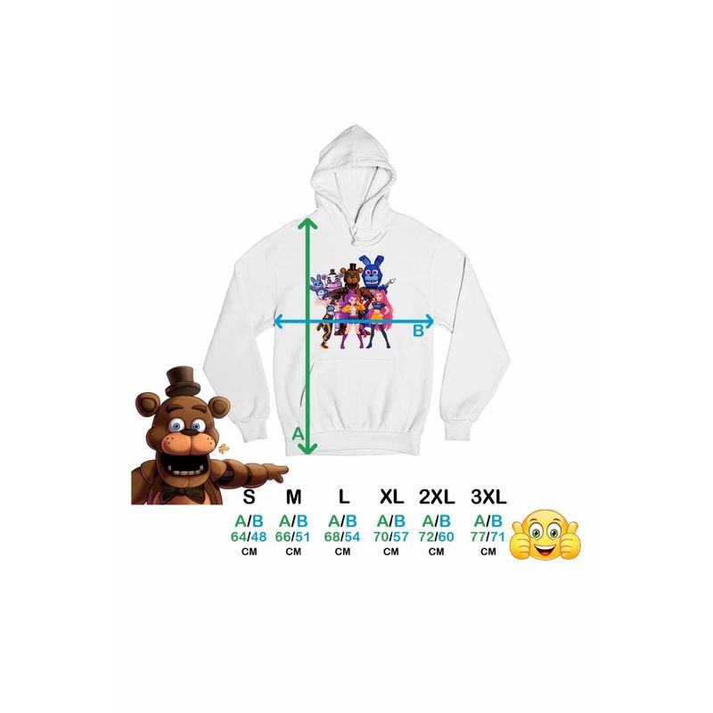 Fashion, accesorii si bijuterii - Femei - Imbracaminte femei - Hanorace femei - Hanorac Femei Fnaf Huntrix K-pop Demon Hunters Five Nights at Freddy Horror Halloween, alb, marime 2XL - Infinity.ro