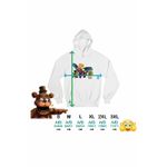 Fashion, accesorii si bijuterii - Femei - Imbracaminte femei - Hanorace femei - Hanorac Femei Fnaf Minecraft Five Nights at Freddy Horror Halloween, alb, marime 2XL - Infinity.ro
