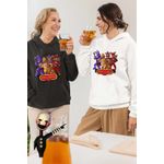 Fashion, accesorii si bijuterii - Femei - Imbracaminte femei - Hanorace femei - Hanorac Femei Fnaf Party Five Nights at Freddy Horror Halloween, alb, marime 2XL - Infinity.ro