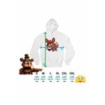 Fashion, accesorii si bijuterii - Femei - Imbracaminte femei - Hanorace femei - Hanorac Femei Fnaf Playtime Foxy Five Nights at Freddy Horror Halloween, alb, marime 2XL - Infinity.ro