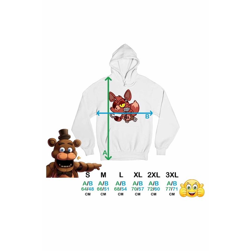 Fashion, accesorii si bijuterii - Femei - Imbracaminte femei - Hanorace femei - Hanorac Femei Fnaf Playtime Foxy Five Nights at Freddy Horror Halloween, alb, marime 2XL - Infinity.ro