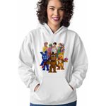 Fashion, accesorii si bijuterii - Femei - Imbracaminte femei - Hanorace femei - Hanorac Femei Fnaf Saja Boys Huntrix Five Nights at Freddy Horror Halloween, alb, marime 2XL - Infinity.ro
