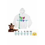 Fashion, accesorii si bijuterii - Femei - Imbracaminte femei - Hanorace femei - Hanorac Femei Fnaf Six Seven Five Nights at Freddy Horror Halloween, alb, marime 2XL - Infinity.ro