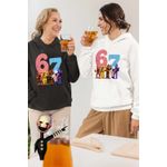 Fashion, accesorii si bijuterii - Femei - Imbracaminte femei - Hanorace femei - Hanorac Femei Fnaf Six Seven Ice Cream Party Five Nights at Freddy Horror Halloween, alb, marime 2XL - Infinity.ro