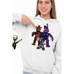 Fashion, accesorii si bijuterii - Femei - Imbracaminte femei - Hanorace femei - Hanorac Femei Fnaf Sonic Five Nights at Freddy Horror Halloween, alb, marime 2XL - Infinity.ro