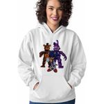 Fashion, accesorii si bijuterii - Femei - Imbracaminte femei - Hanorace femei - Hanorac Femei Fnaf Sonic Five Nights at Freddy Horror Halloween, alb, marime 2XL - Infinity.ro