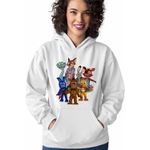 Fashion, accesorii si bijuterii - Femei - Imbracaminte femei - Hanorace femei - Hanorac Femei Fnaf Zootopia Judy Sarpe Vulpe Five Nights at Freddy Horror Halloween, alb, marime 2XL - Infinity.ro