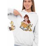 Fashion, accesorii si bijuterii - Femei - Imbracaminte femei - Hanorace femei - Hanorac Femei Frumoasa si Bestia Lumanar, alb, marime 2XL - Infinity.ro