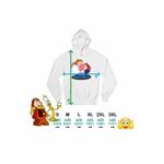 Fashion, accesorii si bijuterii - Femei - Imbracaminte femei - Hanorace femei - Hanorac Femei Frumoasa si Bestia Print, alb, marime 2XL - Infinity.ro