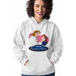Fashion, accesorii si bijuterii - Femei - Imbracaminte femei - Hanorace femei - Hanorac Femei Frumoasa si Bestia Print, alb, marime 2XL - Infinity.ro