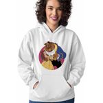 Fashion, accesorii si bijuterii - Femei - Imbracaminte femei - Hanorace femei - Hanorac Femei Frumoasa si Bestia Vals, alb, marime 2XL - Infinity.ro