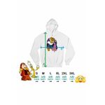 Fashion, accesorii si bijuterii - Femei - Imbracaminte femei - Hanorace femei - Hanorac Femei Frumoasa si Bestia, alb, marime 2XL - Infinity.ro