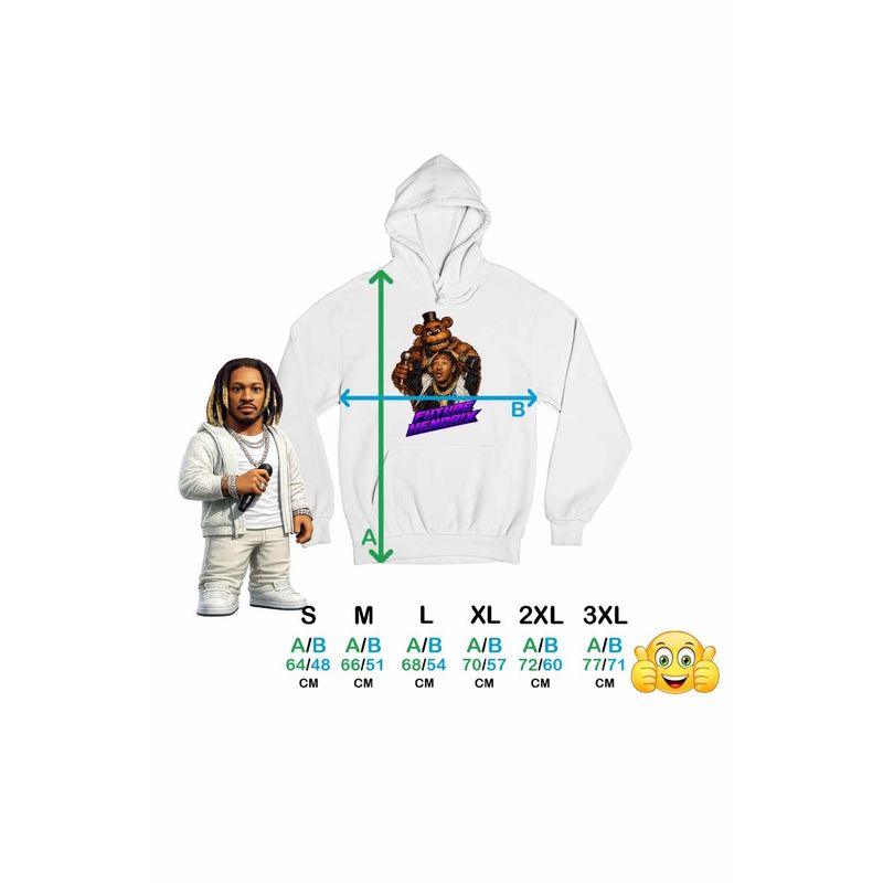 Fashion, accesorii si bijuterii - Femei - Imbracaminte femei - Hanorace femei - Hanorac Femei Future Fnaf Five Nights at Freddie, alb, marime 2XL - Infinity.ro