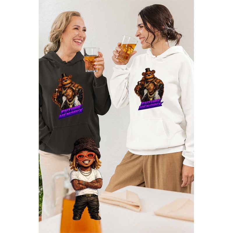 Fashion, accesorii si bijuterii - Femei - Imbracaminte femei - Hanorace femei - Hanorac Femei Future Fnaf Five Nights at Freddie, alb, marime 2XL - Infinity.ro