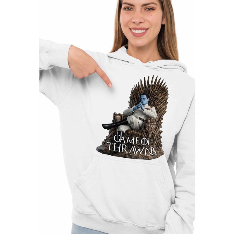 Fashion, accesorii si bijuterii - Femei - Imbracaminte femei - Hanorace femei - Hanorac Femei Game of Thrawns Admiral Thrawn Star Wars, alb, marime 2XL - Infinity.ro