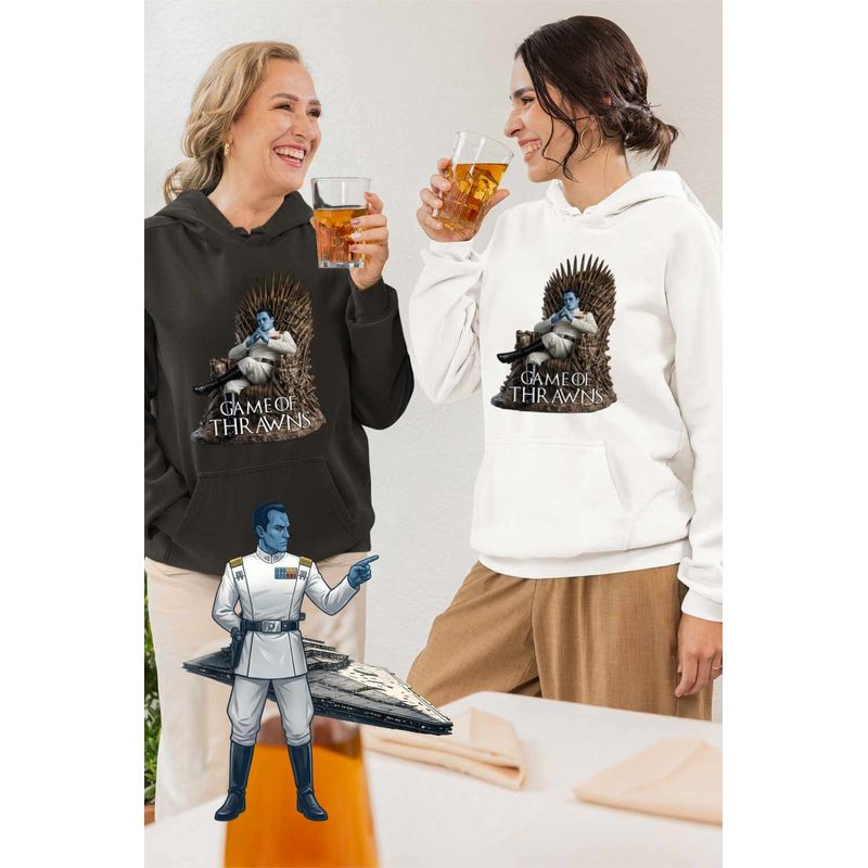 Fashion, accesorii si bijuterii - Femei - Imbracaminte femei - Hanorace femei - Hanorac Femei Game of Thrawns Admiral Thrawn Star Wars, alb, marime 2XL - Infinity.ro
