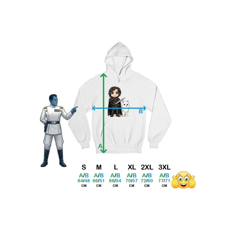 Fashion, accesorii si bijuterii - Femei - Imbracaminte femei - Hanorace femei - Hanorac Femei Game of Thrones Jon Snow Ghost Wolf, alb, marime 2XL - Infinity.ro