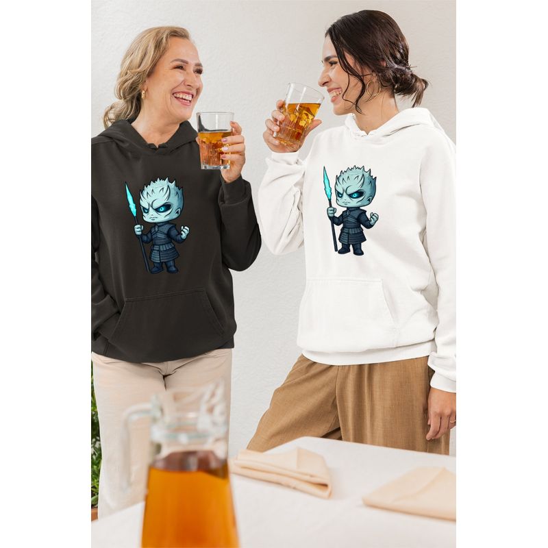 Fashion, accesorii si bijuterii - Femei - Imbracaminte femei - Hanorace femei - Hanorac Femei Game of Thrones Night King White Walkers, alb, marime 2XL - Infinity.ro
