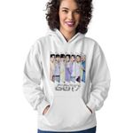 Fashion, accesorii si bijuterii - Femei - Imbracaminte femei - Hanorace femei - Hanorac Femei Got7 Kpop Jin-young, alb, marime 2XL - Infinity.ro