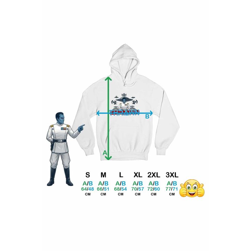 Fashion, accesorii si bijuterii - Femei - Imbracaminte femei - Hanorace femei - Hanorac Femei Grand Admiral Thrawn Star Wars Battleship, alb, marime 2XL - Infinity.ro