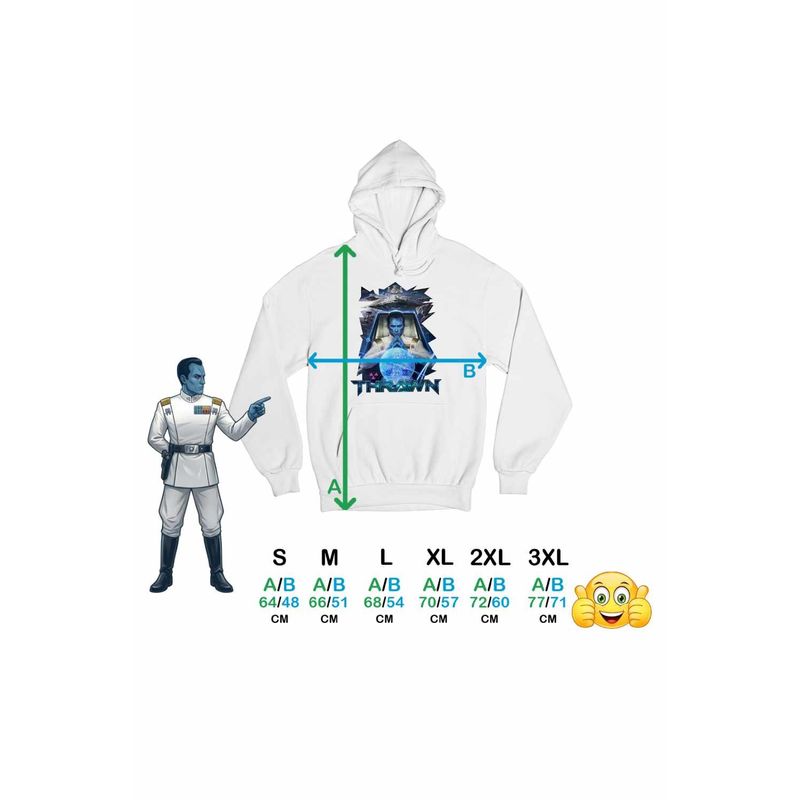 Fashion, accesorii si bijuterii - Femei - Imbracaminte femei - Hanorace femei - Hanorac Femei Grand Admiral Thrawn Legend Star Wars, alb, marime 2XL - Infinity.ro