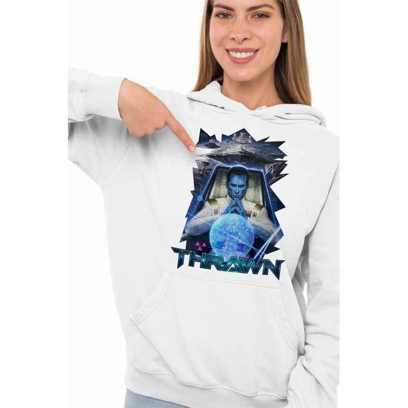 Fashion, accesorii si bijuterii - Femei - Imbracaminte femei - Hanorace femei - Hanorac Femei Grand Admiral Thrawn Legend Star Wars, alb, marime 2XL - Infinity.ro