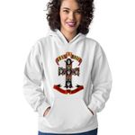 Fashion, accesorii si bijuterii - Femei - Imbracaminte femei - Hanorace femei - Hanorac Femei Guns N Roses Legendary Merch, alb, marime 2XL - Infinity.ro
