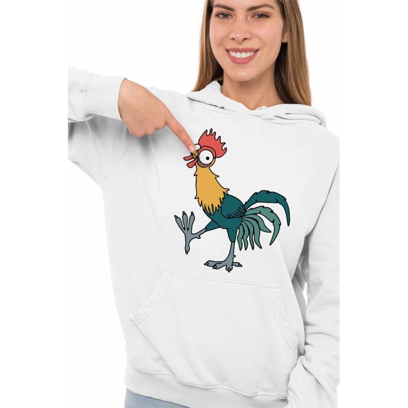 Fashion, accesorii si bijuterii - Femei - Imbracaminte femei - Hanorace femei - Hanorac Femei Heihei Moana Vaiana Cocos, alb, marime 2XL - Infinity.ro