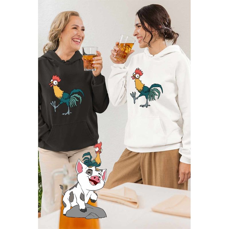 Fashion, accesorii si bijuterii - Femei - Imbracaminte femei - Hanorace femei - Hanorac Femei Heihei Moana Vaiana Cocos, alb, marime 2XL - Infinity.ro