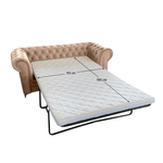 Casa si Gradina - Mobilier - Canapele si coltare - Canapele - Canapea extensibila de lux 2 locuri, stofa maro deschis Velvet, ROMANO - Infinity.ro