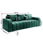 Casa si Gradina - Mobilier - Canapele si coltare - Canapele - Canapea extensibila, culoare smarald, PORIMA - Infinity.ro