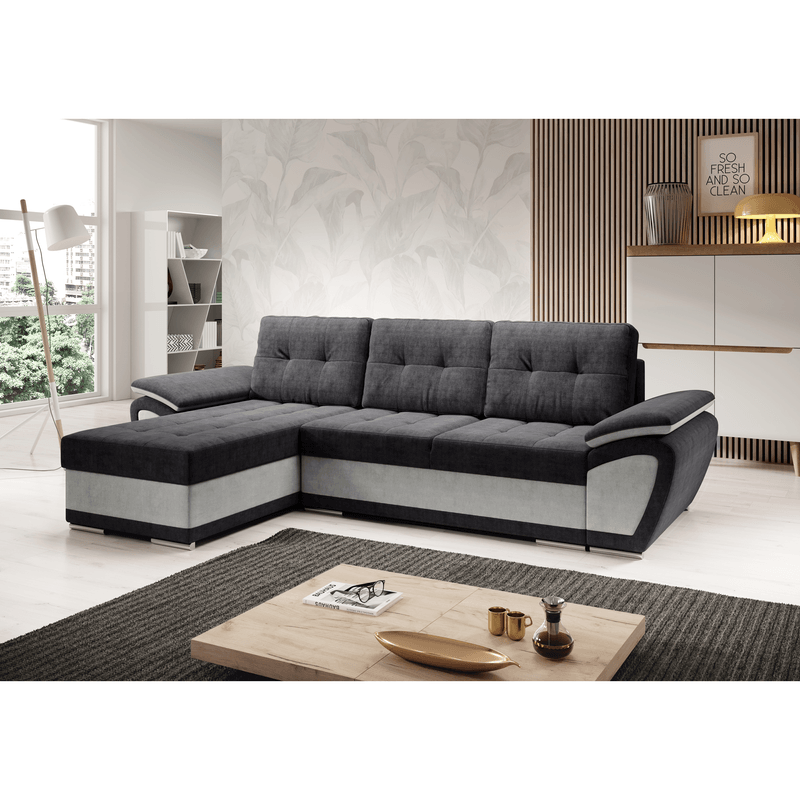 Casa si Gradina - Mobilier - Canapele si coltare - Canapele - Canapea extensibila, gri deschis/gri inchis, stanga, ENIF ROH - Infinity.ro