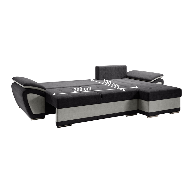 Casa si Gradina - Mobilier - Canapele si coltare - Canapele - Canapea extensibila, gri deschis/gri inchis, dreapta, ENIF ROH - Infinity.ro