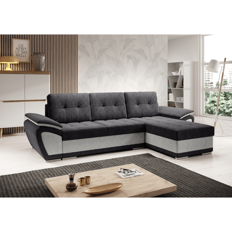 Casa si Gradina - Mobilier - Canapele si coltare - Canapele - Canapea extensibila, gri deschis/gri inchis, dreapta, ENIF ROH - Infinity.ro