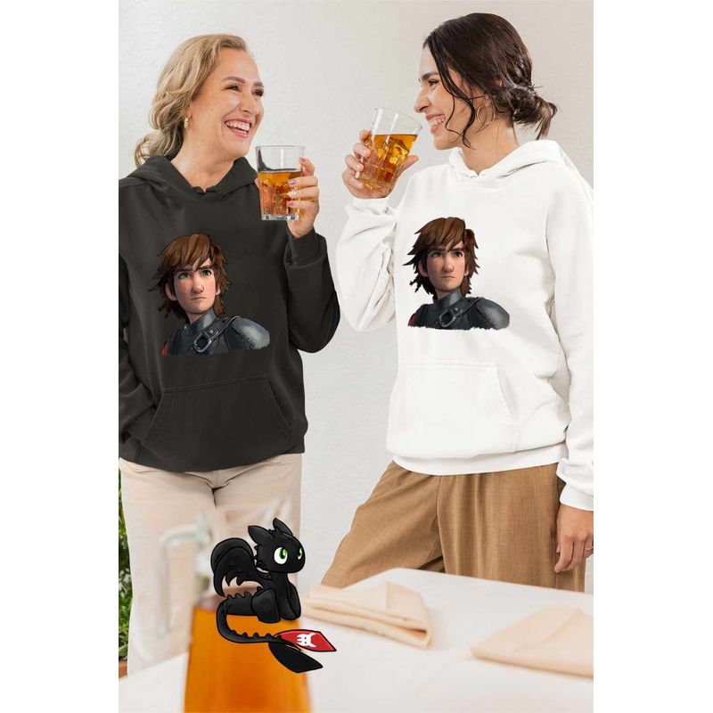 Fashion, accesorii si bijuterii - Femei - Imbracaminte femei - Hanorace femei - Hanorac Femei Hiccup Viking Dragon Rider How to train your dragon, alb, marime 2XL - Infinity.ro