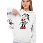 Fashion, accesorii si bijuterii - Femei - Imbracaminte femei - Hanorace femei - Hanorac Femei Hilda Casa Padure Pisica Twig Vulpe, alb, marime 2XL - Infinity.ro