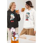Fashion, accesorii si bijuterii - Femei - Imbracaminte femei - Hanorace femei - Hanorac Femei Hilda Casa Padure Pisica Twig Vulpe, alb, marime 2XL - Infinity.ro