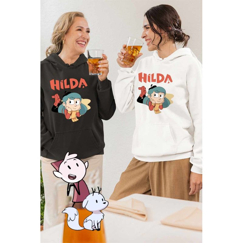 Fashion, accesorii si bijuterii - Femei - Imbracaminte femei - Hanorace femei - Hanorac Femei Hilda Copilarie Netflix, alb, marime 2XL - Infinity.ro