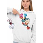 Fashion, accesorii si bijuterii - Femei - Imbracaminte femei - Hanorace femei - Hanorac Femei Hilda Six Seven 67 Sase Sapte, alb, marime 2XL - Infinity.ro