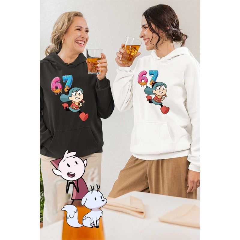 Fashion, accesorii si bijuterii - Femei - Imbracaminte femei - Hanorace femei - Hanorac Femei Hilda Six Seven 67 Sase Sapte, alb, marime 2XL - Infinity.ro