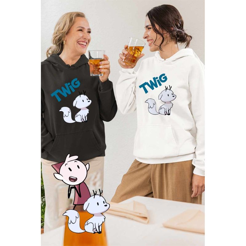 Fashion, accesorii si bijuterii - Femei - Imbracaminte femei - Hanorace femei - Hanorac Femei Hilda Twig Vulpe Alba Trolberg, alb, marime 2XL - Infinity.ro
