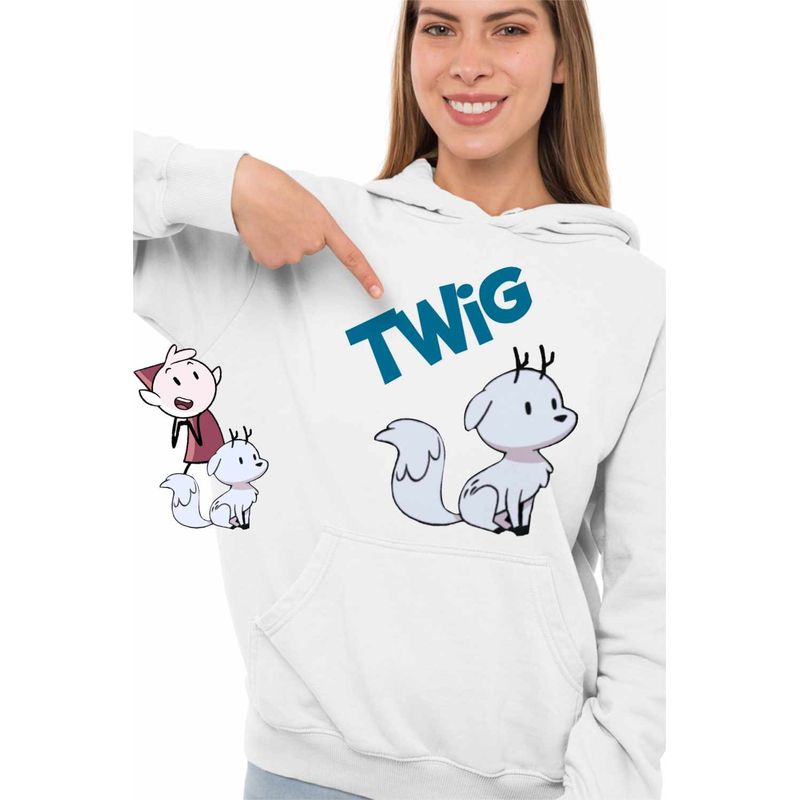 Fashion, accesorii si bijuterii - Femei - Imbracaminte femei - Hanorace femei - Hanorac Femei Hilda Twig Vulpe Alba Trolberg, alb, marime 2XL - Infinity.ro