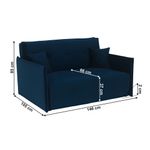 Casa si Gradina - Mobilier - Canapele si coltare - Canapele - Canapea 3 locuri, tesatura albastra Paris Riviera, ALANA - Infinity.ro