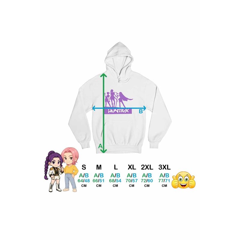 Fashion, accesorii si bijuterii - Femei - Imbracaminte femei - Hanorace femei - Hanorac Femei Huntrix Demon Hunters Kpop, alb, marime 2XL - Infinity.ro